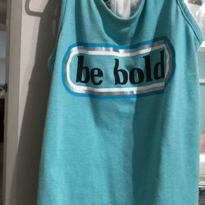 Blue, “Be Bold” tank top. Slightly used.